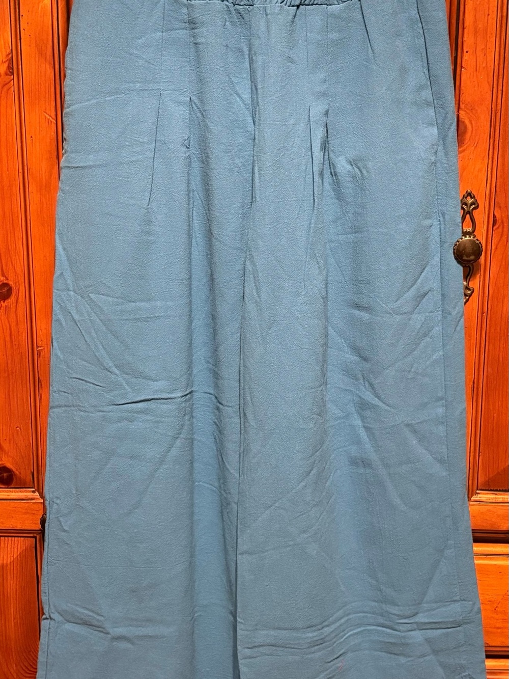 🔥Women’s Blue Linen & Cotton Palazzo Pants, Sz. M, VGUC-EUC. - Picture 2 of 7